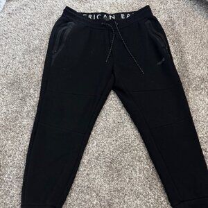 American Eagle - Black Mens Sweatpants/Joggers - Size L